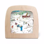 Toverlux Silhouette Rotes Häuschen im Winter