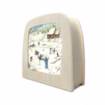 Toverlux Silhouette Rotes Häuschen im Winter