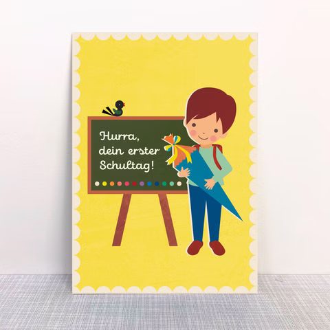 Carte postale Premier jour d&#039;école