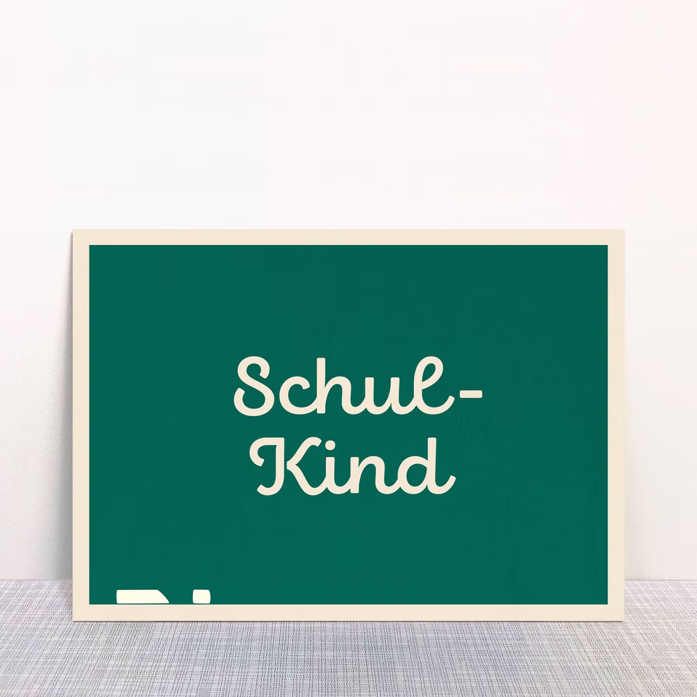 Schoolkind ansichtkaart