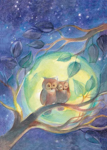 Postkarte Mondschein