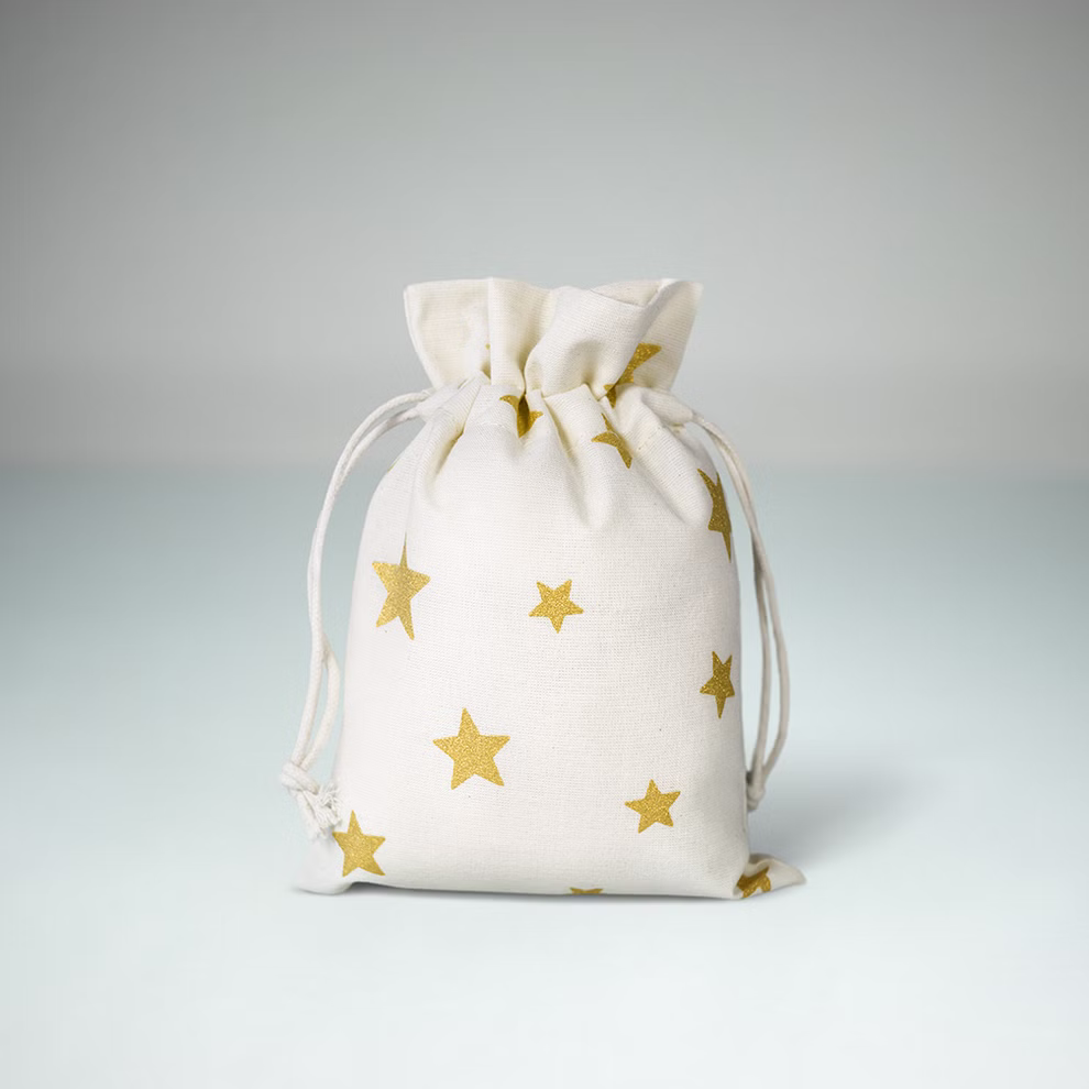 Bio-Baumwollsäckchen mit Sternen Bio-Baumwollsäckchen mit Sternen