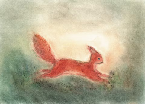 Kunstkarte Eichhörnchen