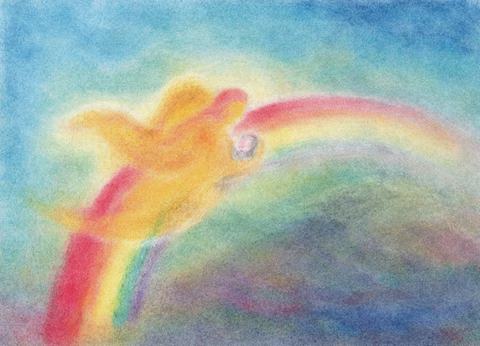 Kunstkarte In Liebe getragen