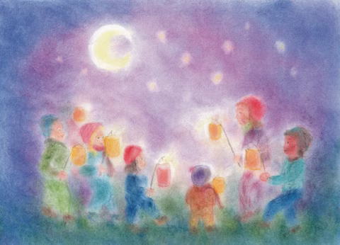 Kunstkarte Laternenumzug