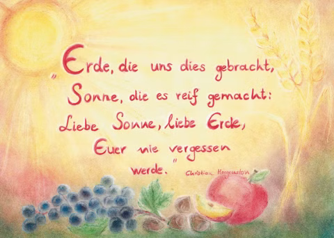 Kunstdruck Tischspruch