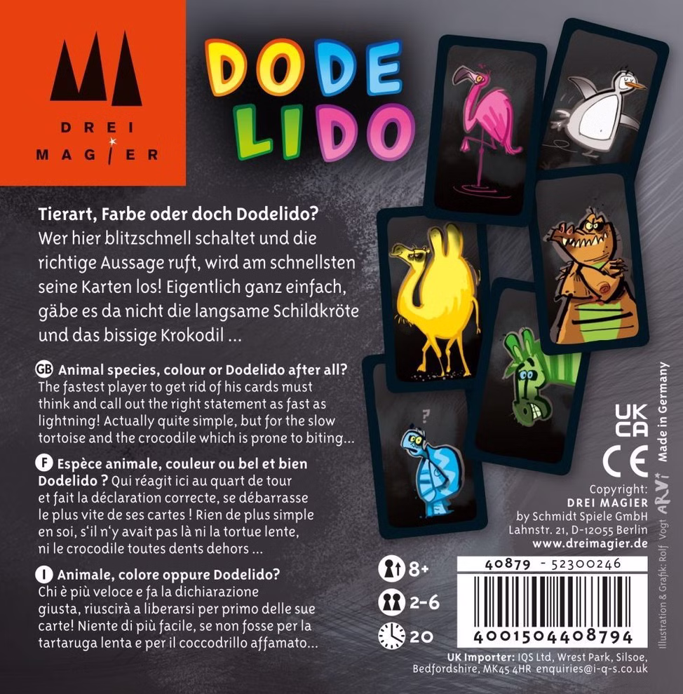 Dodelido, Kartenspiel Dodelido, Kartenspiel
