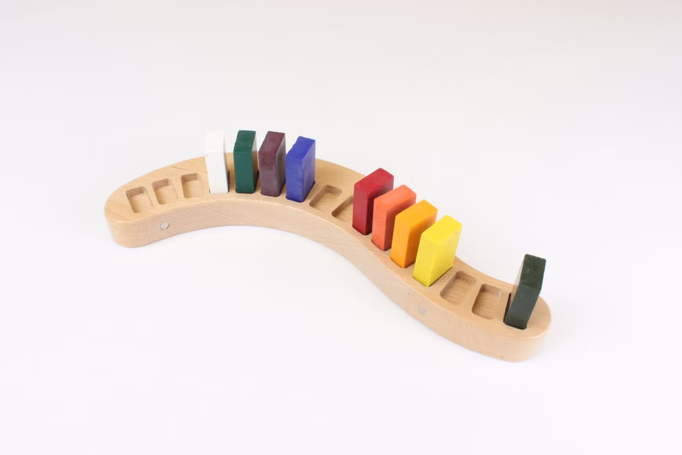 Holzhalter für Wachsmalblöcke Holzhalter für Wachsmalblöcke