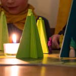 Schaduwspel in het bos