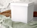 Geschenkbox, Briefbox, Kartenbox zum Basteln -Selbstgestalten in Weiß glänzend 2