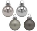 45 Weihnachtskugeln Christbaumkugeln Grau Silber Anthrazit Christbaumschmuck Weihnachtsdeko Weihnachten Deko 1