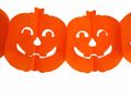 Partydeko Raumdeko Party Girlande Papiergirlande Halloween Kürbis Orange 3m 2