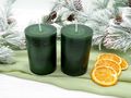Stumpenkerzen Grün Tischdeko Deko Adventskranz Weihnachten Geburtstag  Konfirmation Hochzeiten  4
