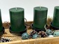 Adventskerzen Stumpenkerzen Jäger Dunkelgrün Tischdeko Deko Adventskranz Weihnachten Deko 5