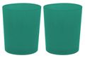 2 Teelichthalter Teelichtgläser Smaragd Grün Tischdeko Kommunion Konfirmation Deko 1