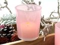 Windlichter aus Glas in Rosa als Tischdeko zur Taufe Hochzeit Geburtstag oder Kommunion 3