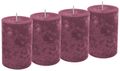 4 Stumpenkerzen Kerzen Erika Beere Pink Violett Adventskranz Weihnachten Tischdeko Deko 1