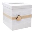 Briefbox ANNA Kartenbox Vintage Herz Spitze Hochzeit Geldgeschenk Weiß 1