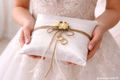 Ringkissen in Creme aus Satin mit Spitze, Kordel & Rosen - handgefertigt von ZauberDeko in Deutschland 2