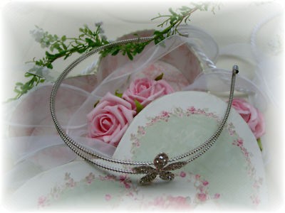 Haarreif Haarschmuck Blume Strass Hochzeit Kommunion 