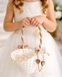 Streukörbchen Hochzeit Blumenkinder – Blumenkörbchen Creme Natur Boho Vintage - Handgefertigt von ZauberDeko 2
