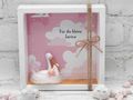 Geldgeschenk Geburt Taufe Mädchen Rosa Storch Personalisiert Baby Party Gutschein Verpackung 2