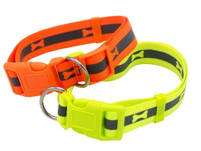 Hundehalsband Halsband Hund Orange Gelb Hunde Geschirr Neon