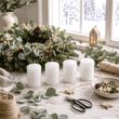 4 Adventskerzen Weiß – handgegossen für Adventskranz & Weihnachtsdeko 2