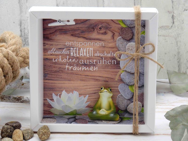 Wellness Gutschein Verpackung - Holzbox Mit Deko Für Massage & Sauna | Geldgeschenk Verpackung