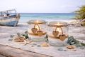2er Set Windlichter mit Henkel – romantische Deko mit Spitze & Holzherzen 2