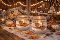 Zwei Windlichter mit Henkel im Vintage Stil, mit Spitze & Holzherzen - handgefertigt von ZauberDeko 4