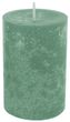 Trendige Rustic - Stumpenkerze in der Farbe Salbei Grün 2