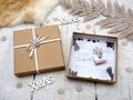 Geldgeschenk Verpackung Weihnachten Schneeflocke Silber Weiß Natur Geschenk Gutschein 3