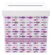 Kartenbox Briefbox personalisiert NAME,  ANLAS und DATUM - Motiv Fische in Pink, Rosa & Lila 3