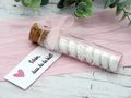 5 Gastgeschenke Hochzeit Kommunion Konfirmation Rosa Glasröhrchen Kärtchen Schön, dass du da bist 5