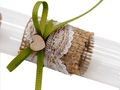 5 Gastgeschenke Hochzeit Rustikal Glasröhrchen Jute Spitze Weiß Grün Geburtstag Tischdeko JOLIEN 2