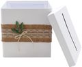 Briefbox Kartenbox Rustikal Hochzeit Vintage Jute Spitze Kraft Natur Geldgeschenk Deko MARTHA 3