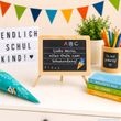 Schultafel MIT NAMEN Einschulung Mädchen Junged Holz Tafel Tischdeko Schulanfang  3