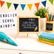 Schultafel Personalisiert Tischdekoration zur Einschulung Tafel Schulkind Junge Mädchen mit Name 2
