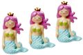 Deko Mini Figur Meerjungfrau Tischdeko Nymphe Türkis Pink Partydekoration Kindergeburtstag 3 Stück 1