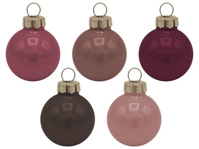 45 Weihnachtskugeln Christbaumkugeln Beere Mauve Altrosa Christbaumschmuck Weihnachtsdeko