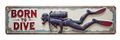 Taucher Blechschild Deko Schild Metallschild mit Spruch 
