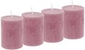 4 Rustic Stumpenkerzen Kerzen Altrosa Mauve Tischdeko Party Deko Adventskerzen 1