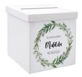 Briefbox Kartenbox Kommunion Konfirmation Eukalyptus Blätterkranz Geburtstag Personalisiertes Geschenk 1