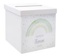 Briefbox Kartenbox Regenbogen Grün Taufe Kommunion Konfirmation Tischdeko Personalisiertes Geschenk 1
