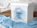 Personalisierte Briefbox mit Papierboot Motiv - Geschenkbox mit Briefschlitz für Taufe, Kommunion & Geburtstag 2