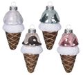 Weihnachtsbaumschmuck Christbaumschmuck Glas Weihnachtsdeko Eis Eiscreme Eiswaffel Eistüte Weihnachten 1