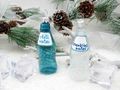 Baumschmuck Wasserflaschen Weihnachtsbaum Anhänger Glas Weiß Blau Weihnachtsdeko Glitter 3