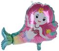 Folienballon Ballon Partydeko Meerjungfrau Blau Pink Kindergeburtstag Deko Luftballon 2 Stück  3
