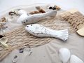 Streudeko Maritim MIX Tischdeko Sand Muscheln Netz Fische Weiß Zehentrenner Grau gestreift Deko 650g 3